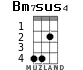 Bm7	sus4 para ukelele