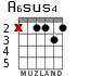 A6sus4 para guitarra - versión 2