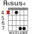 A6sus4 para guitarra - versión 5