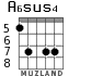 A6sus4 para guitarra - versión 6