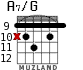 A7/G para guitarra - versión 5