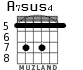 A7sus4 para guitarra - versión 6