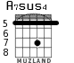 A7sus4 para guitarra - versión 7