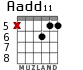 Aadd11 para guitarra - versión 4