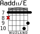 Aadd11/E para guitarra - versión 5