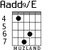 Aadd9/E para guitarra - versión 5
