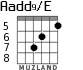 Aadd9/E para guitarra - versión 6