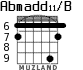 Abmadd11/B para guitarra - versión 3