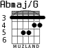 Abmaj/G para guitarra - versión 3