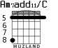 Am7add11/C para guitarra - versión 6