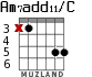 Am7add11/C para guitarra - versión 1