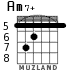 Am7+ para guitarra - versión 3