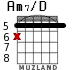 Am7/D para guitarra - versión 1