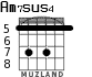 Am7sus4 para guitarra - versión 6