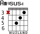 Am9sus4 para guitarra - versión 4