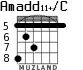 Amadd11+/C para guitarra - versión 5