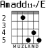 Amadd11+/E para guitarra - versión 3