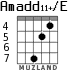 Amadd11+/E para guitarra - versión 4