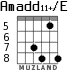 Amadd11+/E para guitarra - versión 5