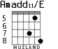 Amadd11/E para guitarra - versión 4