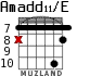 Amadd11/E para guitarra - versión 5
