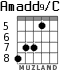 Amadd9/C para guitarra - versión 5