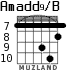 Amadd9/B para guitarra - versión 7