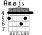 Amaj6 para guitarra - versión 3