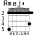 Amaj9 para guitarra - versión 3