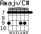 Amaj9/C# para guitarra - versión 4