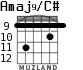 Amaj9/C# para guitarra - versión 5