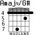 Amaj9/G# para guitarra - versión 5