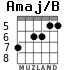 Amaj/B para guitarra - versión 3