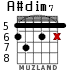 A#dim7 para guitarra - versión 3