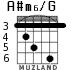 A#m6/G para guitarra - versión 5