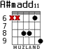 A#madd11 para guitarra - versión 3