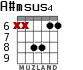 A#msus4 para guitarra - versión 4