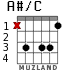 A#/C para guitarra - versión 2
