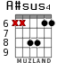 A#sus4 para guitarra - versión 4
