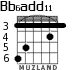 Bb6add11 para guitarra - versión 4