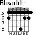 Bb6add11 para guitarra - versión 6