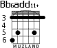 Bb6add11+ para guitarra - versión 4