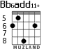 Bb6add11+ para guitarra - versión 5