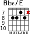 Bb6/E para guitarra - versión 6
