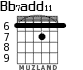 Bb7add11 para guitarra - versión 3