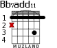 Bb7add11 para guitarra - versión 1