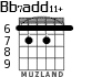 Bb7add11+ para guitarra - versión 3