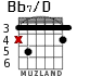 Bb7/D para guitarra