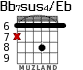 Bb7sus4/Eb para guitarra - versión 1