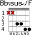 Bb7sus4/F para guitarra - versión 3